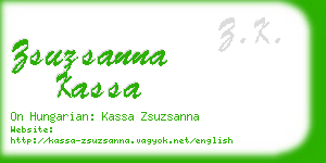 zsuzsanna kassa business card